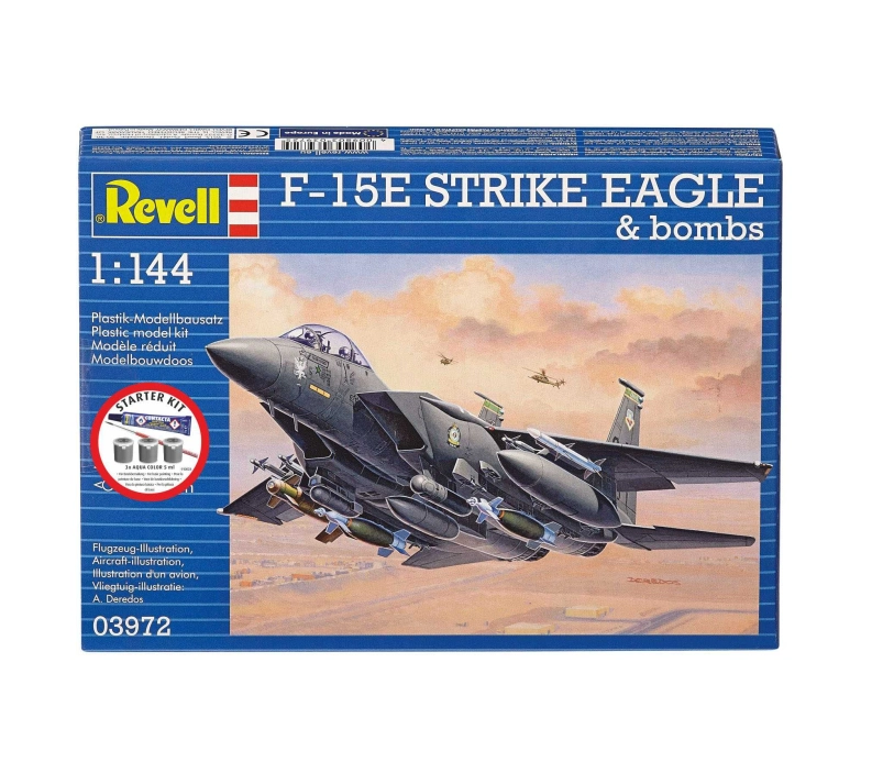 Revell McDonnell F-15E Strike Eagle a bomby (1:144) (štartovacia súprava)