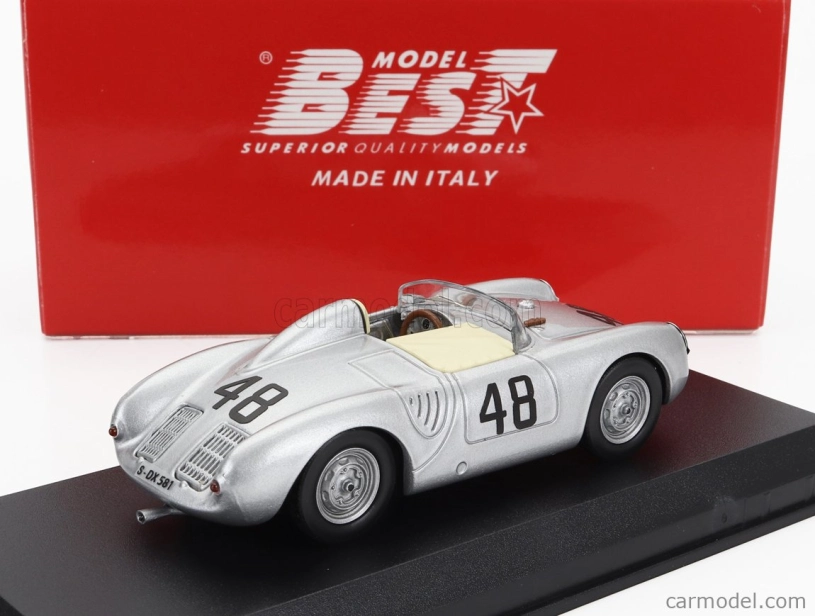 Najlepší model Porsche 550rs Spider N 48 1000km Buenos Aires 1958 Stirling Moss - Jean Behra 1:43 Silver