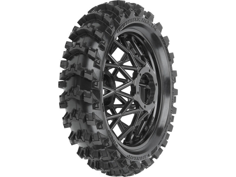Pro-Line bicykel s 1:4 Dunlop Geomax MX14 V2 Bead CR4 vzadu, čierny disk: Promoto-MX