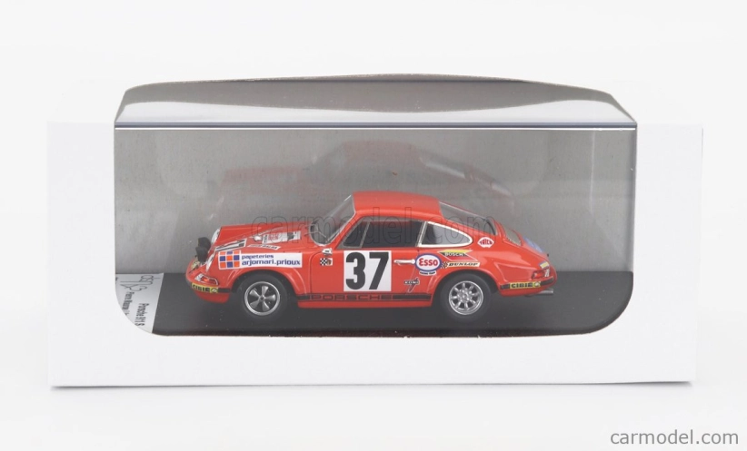 Trofeu Porsche 911s 2.4l Coupe Team P.mauroy N 37 24h Le Mans 1971 Pierre Mauroy - Jean Claude Lagniez 1:43 Orange