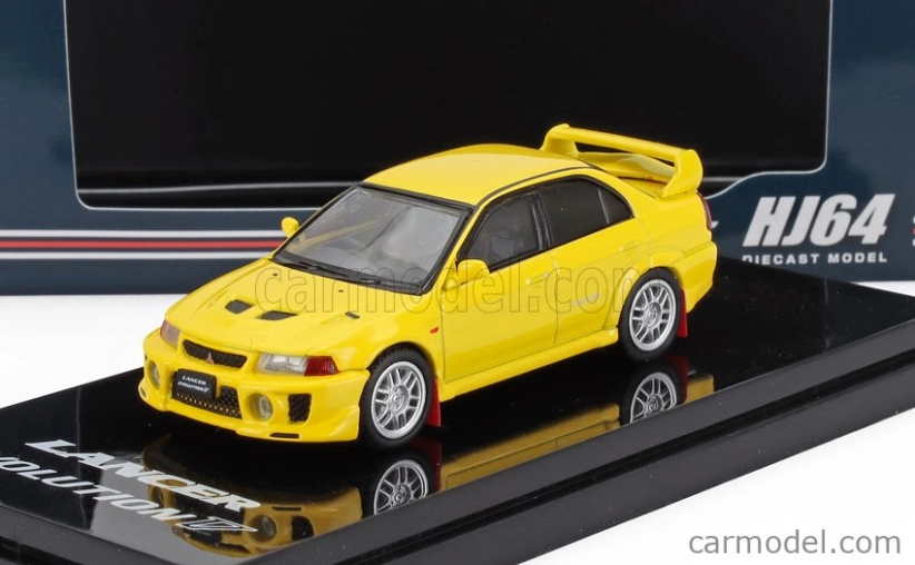 Ignition-model Mitsubishi Lancer Evo V Gsr With Mud Flap 1998 1:64 Žlutá