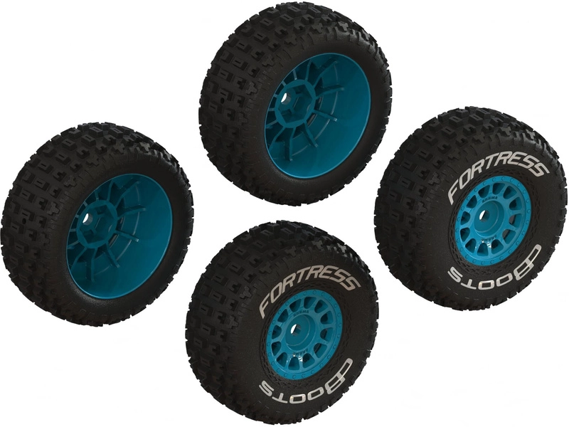 Arrma kolo s pneu dBoots Fortress, disk modrý (4): Grom
