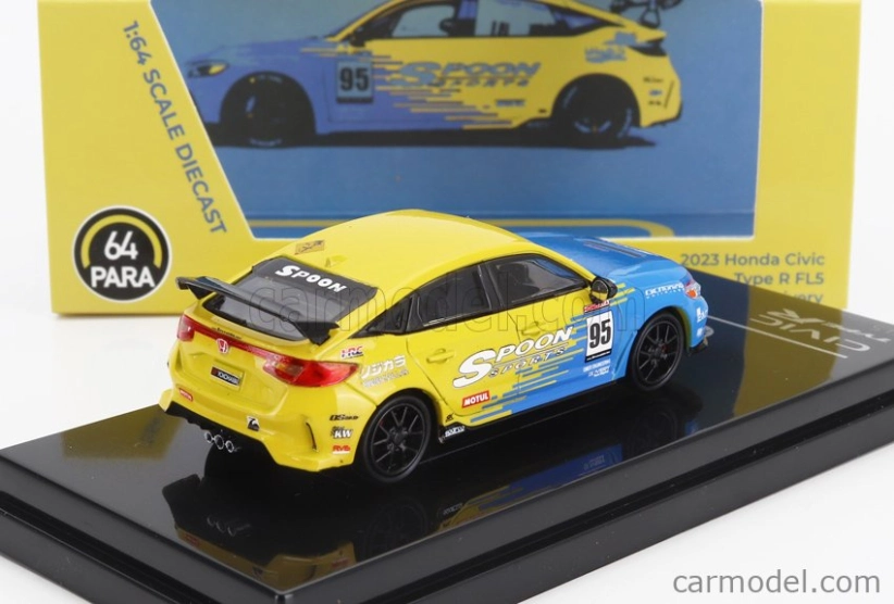 Paragon-models Honda Civic Type-r (fl5) N 95 Spoon Sport 2023 1:64 Modrá Žlutá
