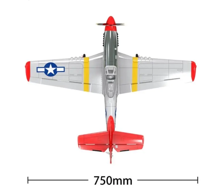 RC lietadlo Volantex Mustang P51D 750mm | RCprofi.sk