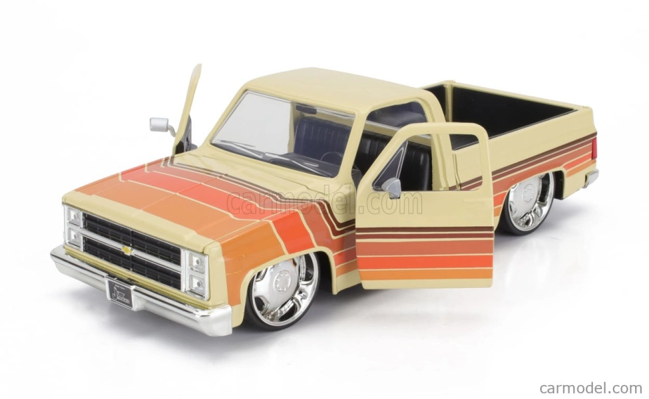 Jada Chevrolet C-10 Pick-up Custom 1985 1:24 Krémově Hnědá Oranžová