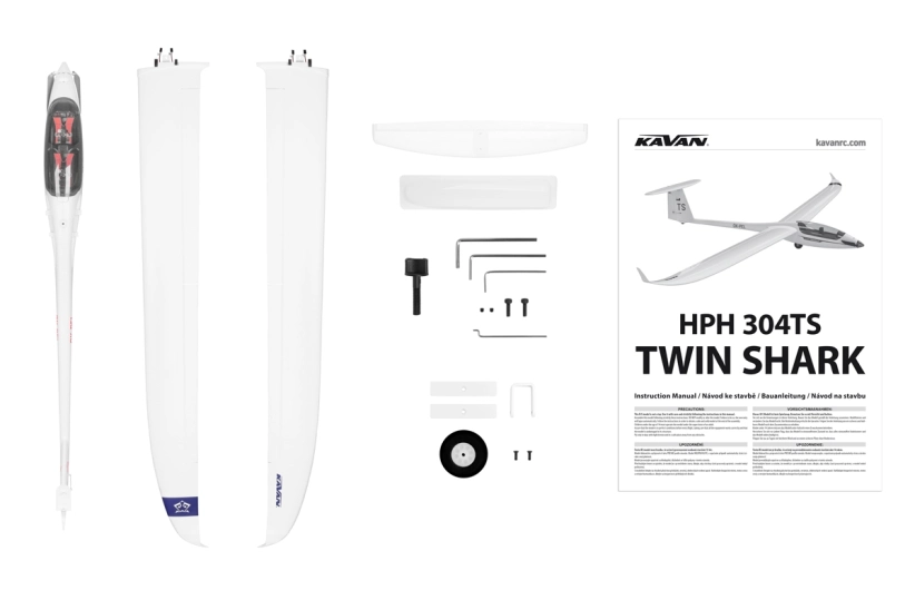RC letadlo KAVAN 304TS TwinShark 2700mm - ARF