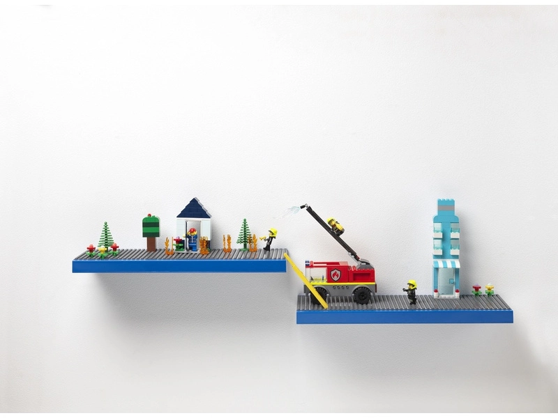 LEGO polička na vystavenie stavebníc - červená