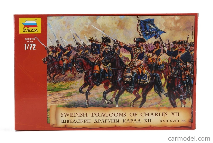 Zvezda Figures Swedish Dragoons Of Charles Xii 1:72 /