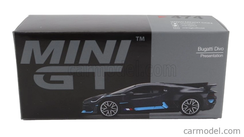 Truescale Bugatti Divo The Quail Konfigurácia 2018 1:64 Tmavo šedá modrá
