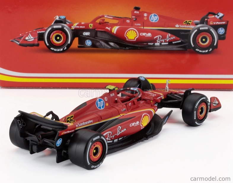 Bburago Ferrari F1 Sf-24 Team Scuderia Ferrari N 55 4th Italy Monza Gp 2024 Carlos Sainz 1:43 červená biela čierna