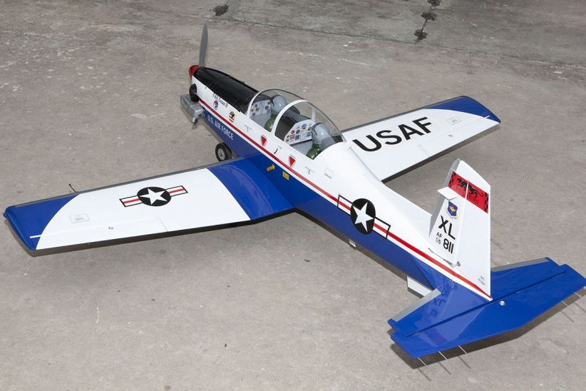 T-6A Texan II 1,6 m (zaťahovací podvozok) modrá/biela