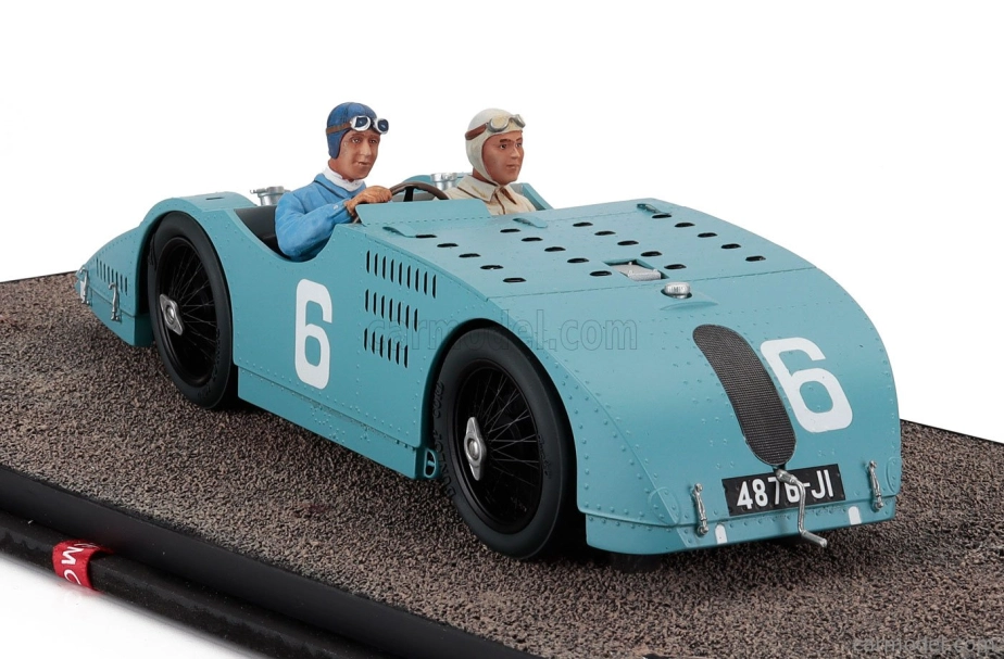 Le mans miniatures Bugatti F1  Type 32 N 6 3rd A.c.f. Gp 1923 With Pilot Driver Figures 1:18 Matt Blue