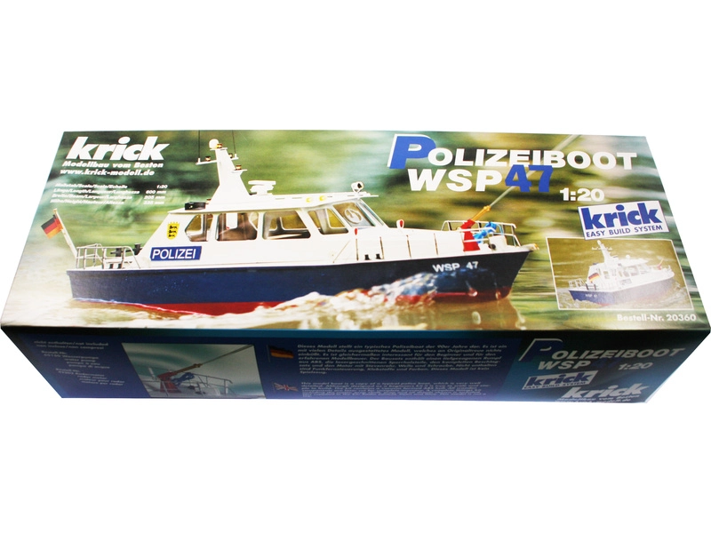 RC stavebnica Krick policajný čln WSP47 kit