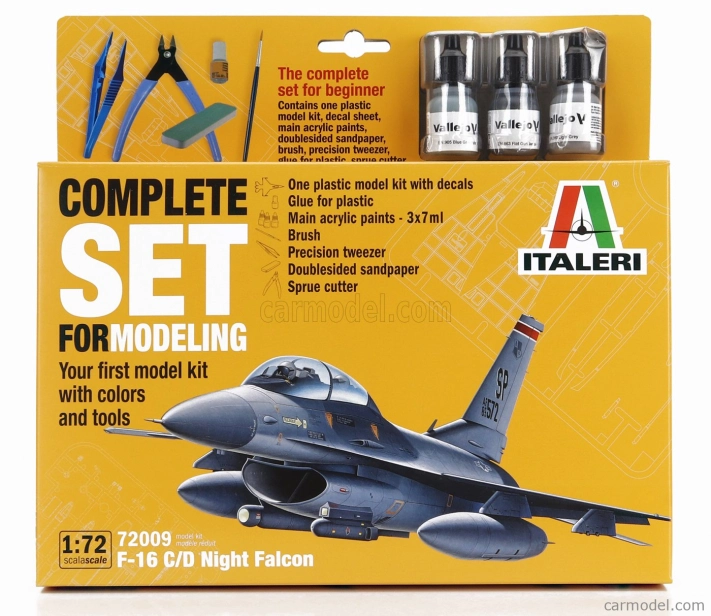 Italeri Lockheed martin F-16c/d Fighting Night Falcon Caccia Airplane 1978 1:72 /