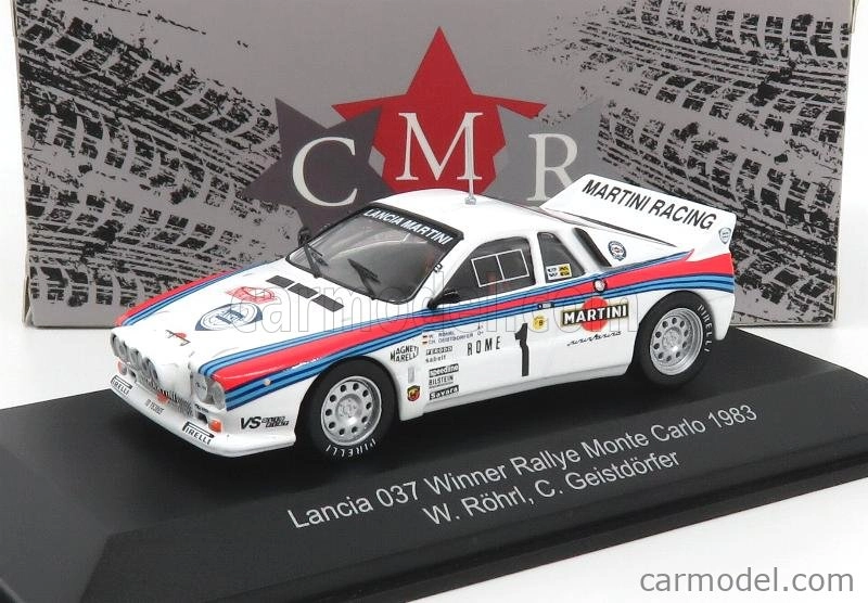 Cmr Lancia 037 Martini N 1 Winner Rally Montecarlo 1983 Walter Rohrl - Christian Geistdorfer 1:43 Bílá