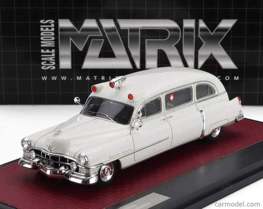 Matrix scale models Cadillac Superior Ambulance 1951 1:43 Bílá