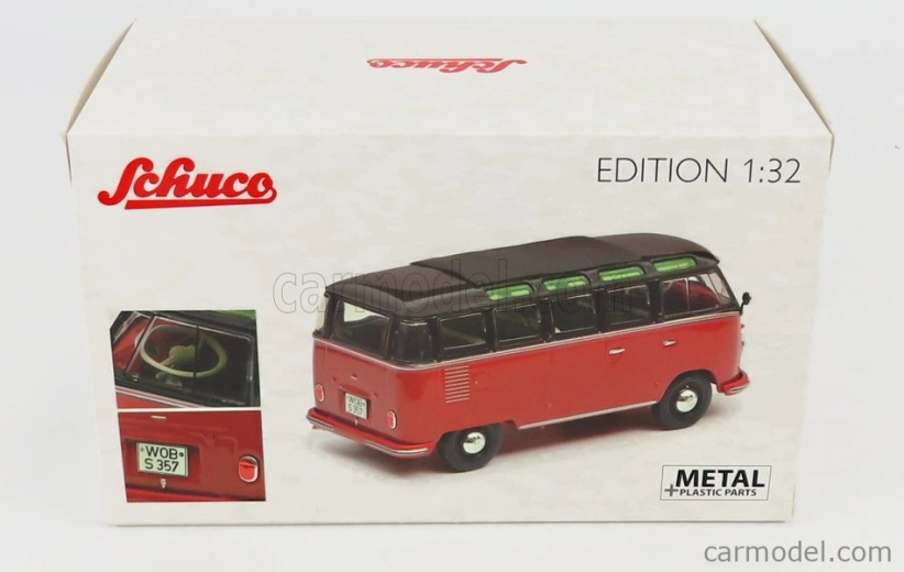 Schuco Volkswagen T1b Samba Minibus 1962 1:32 Červená Černá