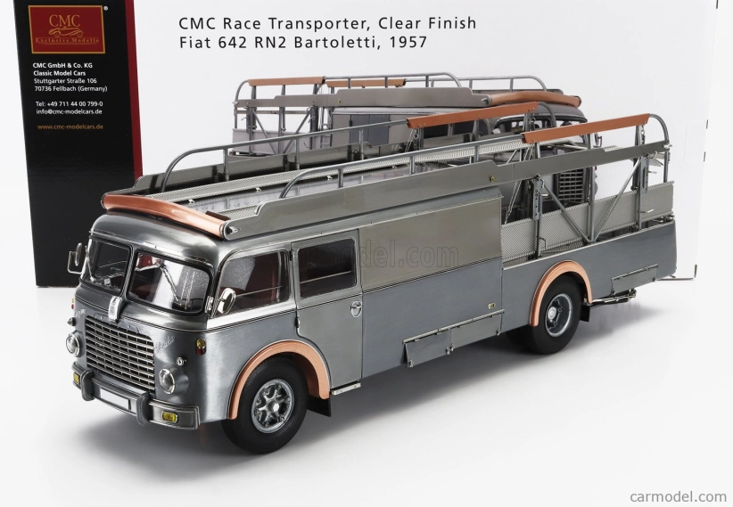 Cmc Fiat 642rn2 Truck Bartoletti F1 Ferrari Car Transporter 1957 1:18 Čirá Povrchová Úprava Šedá