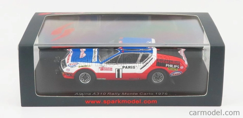 Spark-model Renault Alpine A310 N 1 Rally Montecarlo 1976 J.c.andruet - Y.jouanny 1:43 Bílá Červená Modrá