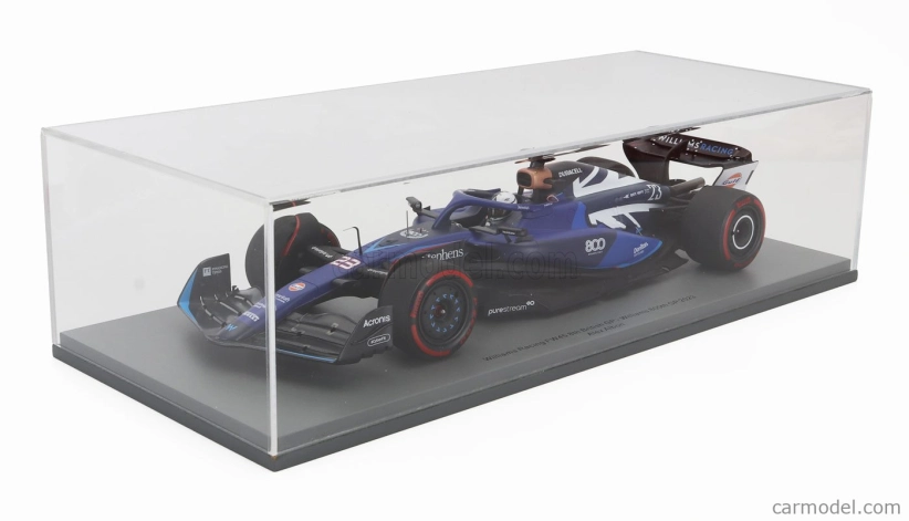 Spark-model Williams F1  Fw45 Team Williams Racing N 23 (800th Gp) British Gp 2023 Alexander Albon 1:18 Blue