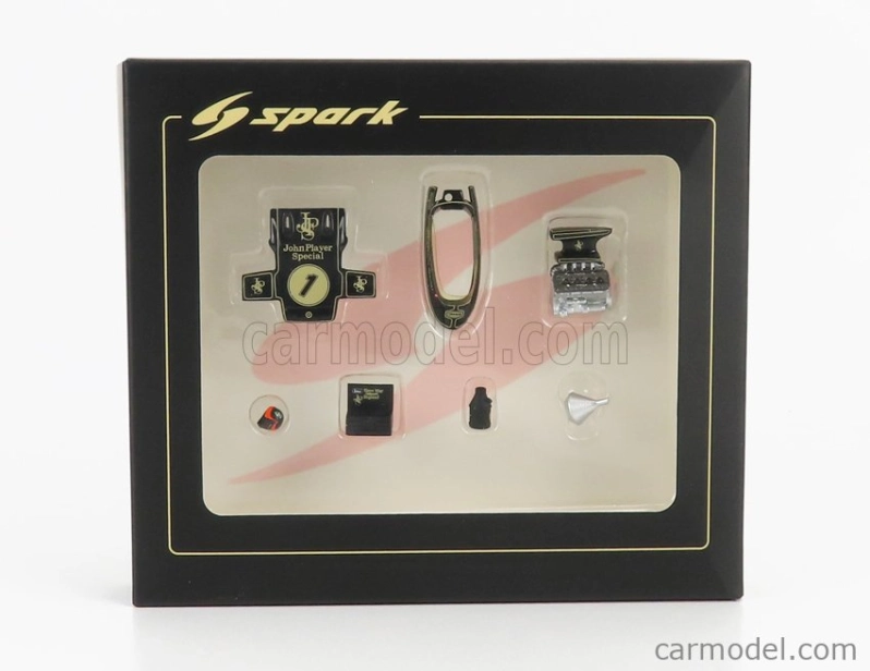 Spark-model Accessories F1  Set Lotus 72djps N 1 Emerson Fittipaldi Season 1972 World Champion 1:43 Black Gold Met