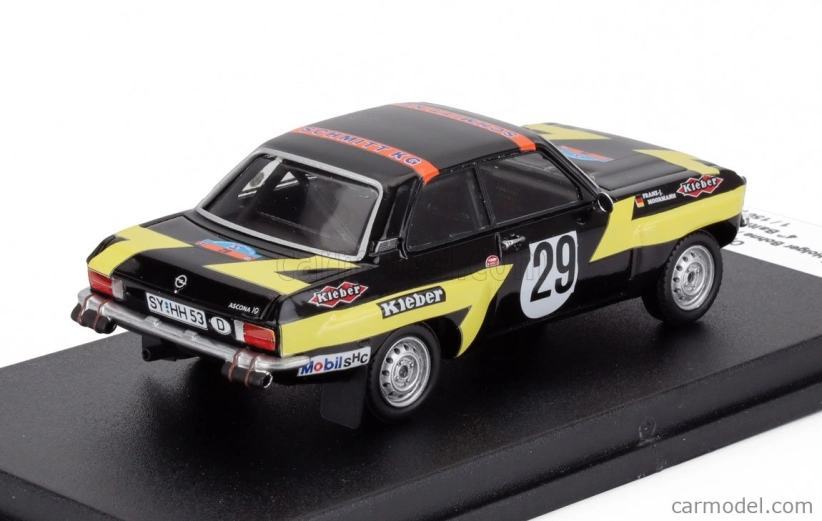 Trofeu Opel Ascona (night Version) N 29 Rally Baltic 1975 Holgher Bohne - Franz Josef Moormann 1:43 Černá Žlutá