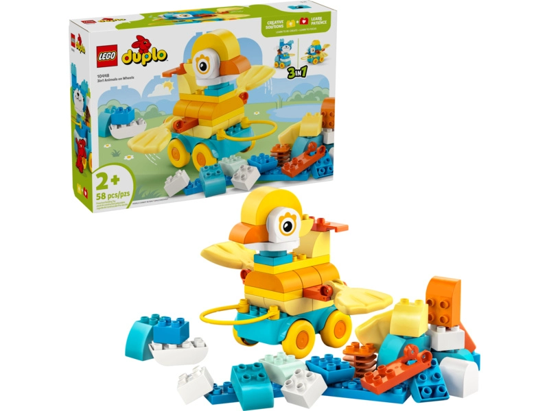 LEGO DUPLO - 3 v 1: Zvieratká na kolieskach