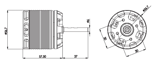 ALIGN - 800MX bezkartáčový/nepriamy elektrický motor (520KV)