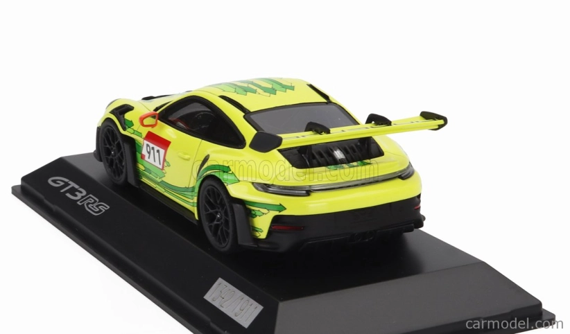 Spark-model Porsche 911 992 Gt3 Rs N 911 Coupe 2023 1:43 žltozelený