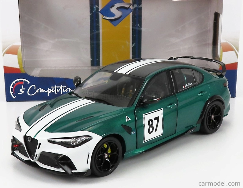 Solido Alfa romeo Giulia Gtam N 87 Nurburgring 2021 1:18 Zelená Biela