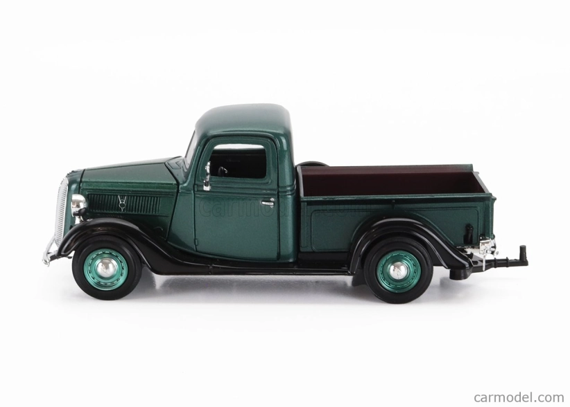 Motor-max Ford usa Pick-up With Trailer + Boat 1937 1:24 Zelená S Bílou