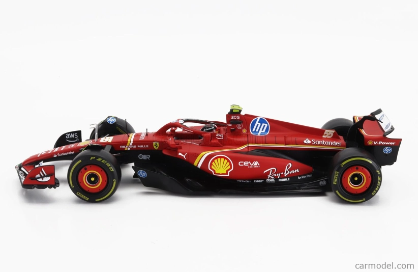 Bburago Ferrari F1 Sf-24 Team Scuderia Ferrari N 55 Season 2024 Carlos Sainz 1:18 Červená Černá