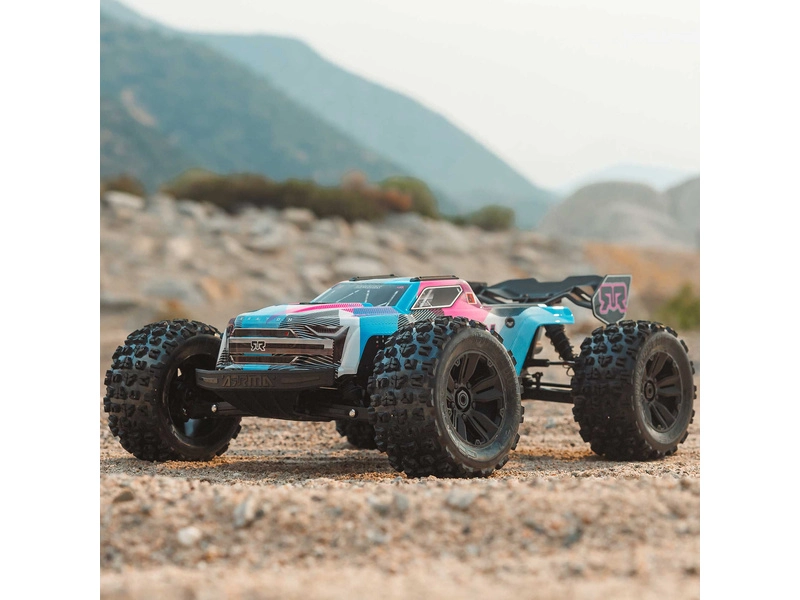 RC auto Arrma Kraton 6S V6 BLX 1:8 4WD RTR, modrá/oranžová
