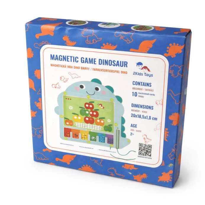 2Kids Toys Magnetická hra Třídění barev s dinosaurem - poškozený obal