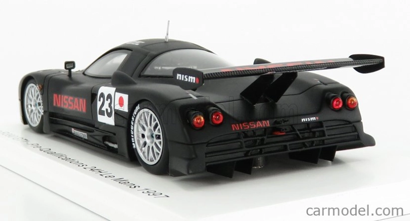Spark-model Nissan R390 Gt1 3.5l Turbo N 23 Predkvalifikácia 24h Le Mans 1997 K.hoshino - E.comas - M.kageyama 1:43 Black