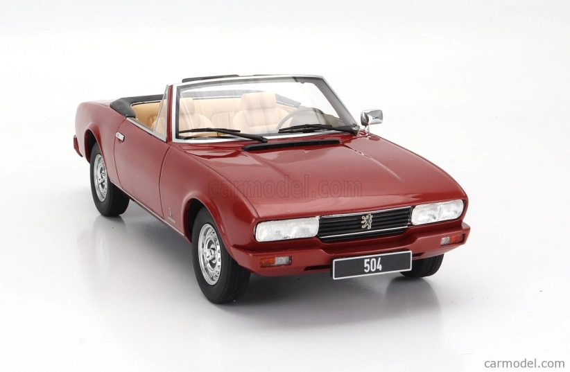 Cult-scale models Peugeot 504 Cabriolet Open 1983 1:18 Red Met