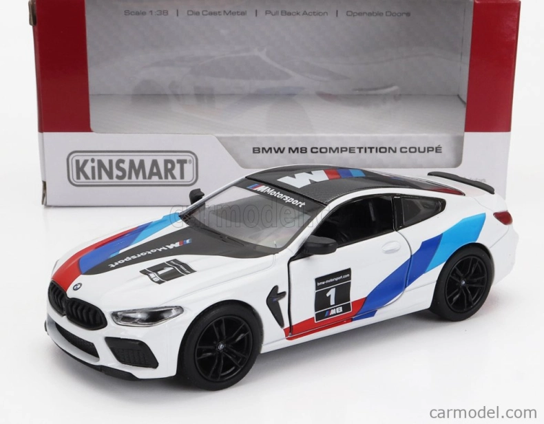 Kinsmart BMW radu 8 M8 Competition Coupe (f92) 2020 1:32 biela čierna