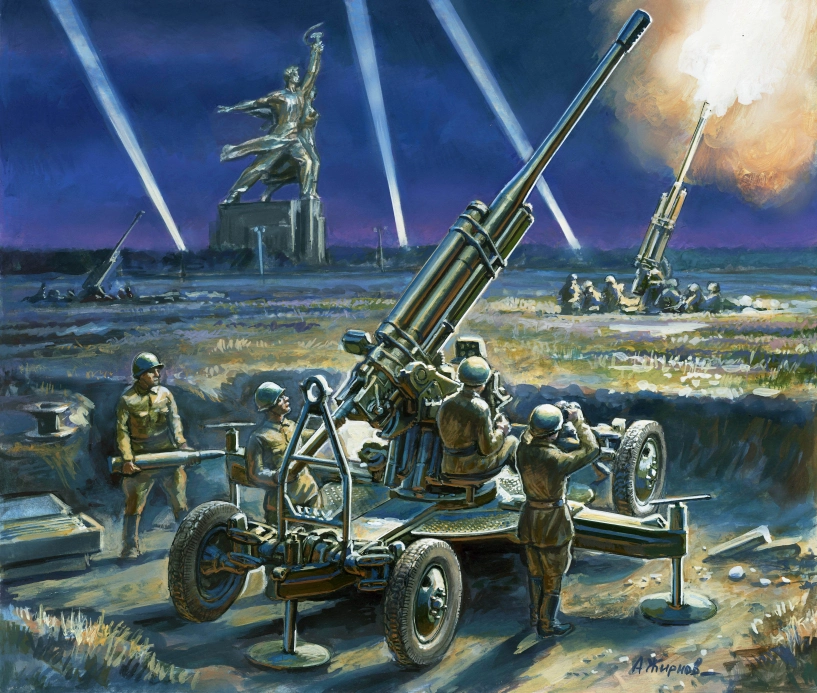 Zvezda figurky - sovětský protiletadlový kanon 85mm (1:72)