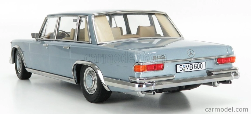 Kk-scale Mercedes benz S-class 600 Pullman (w100) 1963 1:18 Světle Modrá Met