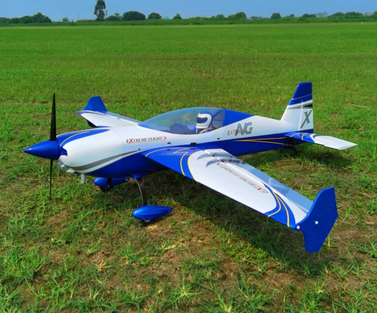 RC letadlo 91" Extra NG - Modrá/Bílá/Stříbrná 2,31m