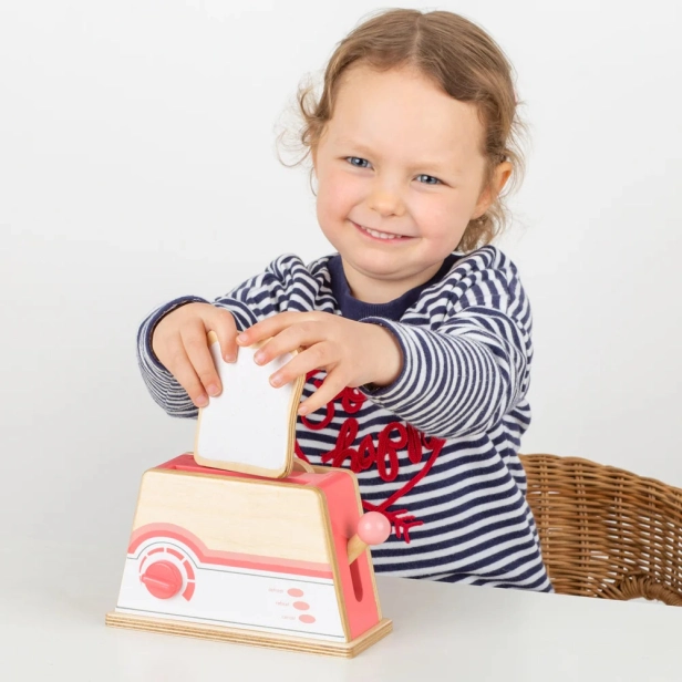 Bigjigs Toys Drevený hriankovač ružový - poškodený obal
