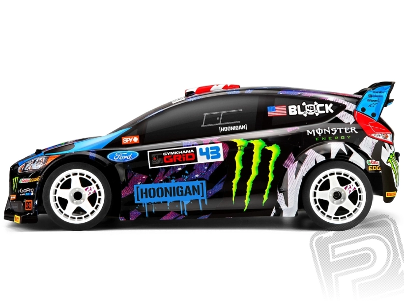 Micro RS4 Ford Fiesta RTR s 2,4GHz RC súpravou, auto. Ken Block RX43