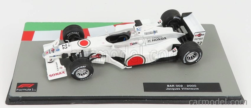 Edicola BAR F1 002 Honda N 22 Sezóna 2000 Jacques Villeneuve 1:43 Biela