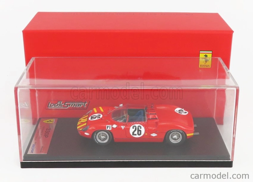 Looksmart Ferrari 330p Spider N 26 12h Sebring 1965 B.grossman - S.hudson 1:43 Červená Žlutá