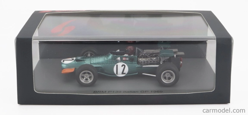 Spark-model BRM F1 139 N 12 Italy Gp 1969 Jackie Oliver 1:43 Zelená Žlutá