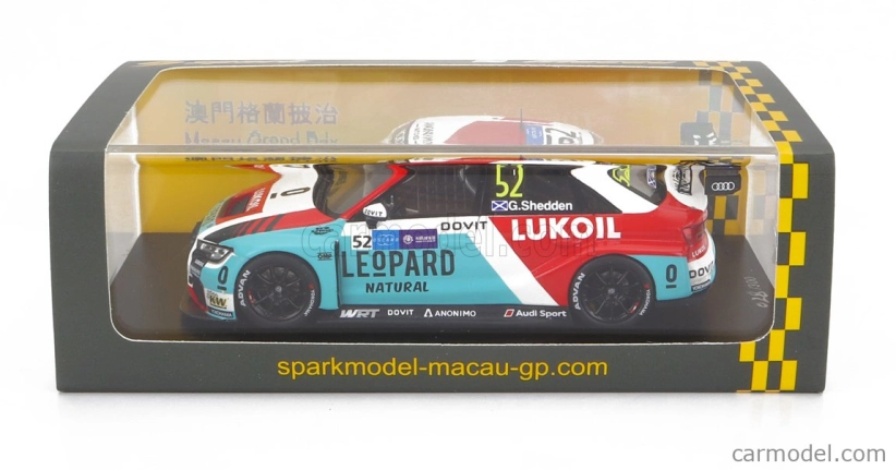 Spark-model Audi Rs3 Lms Team Audi Sport Leopard Lukpil Wtcr N 52 Macau Guia Race 2018 G.shedden 1:43 Světle Modrá Červená