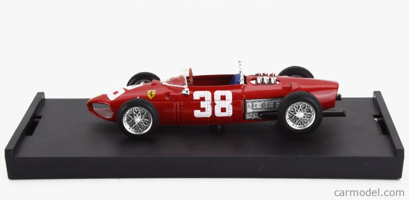 Brumm Ferrari F1 156 N 38 Majster sveta 3. GP Monaka 1961 Phil Hill 1:43 Červená