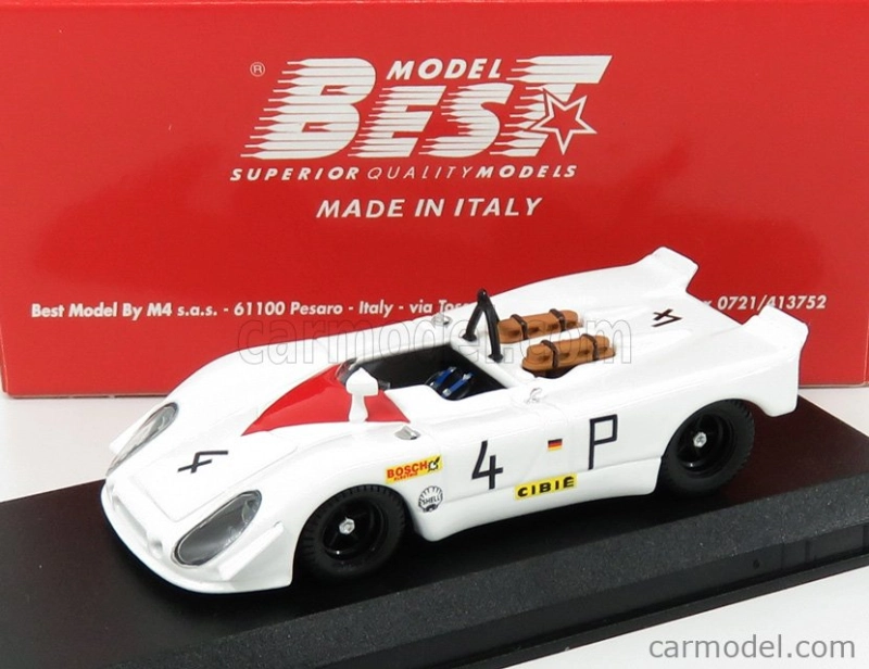 Najlepší model Porsche 908/02 Flunder N 4 2nd 1000km Nurburgring 1969 Stommelen - Herrmann 1:43 White