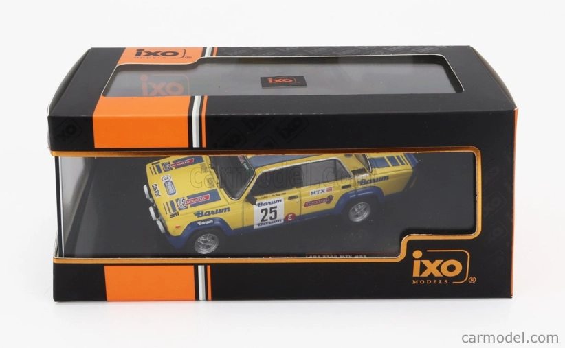 Ixo-models Lada fiat 2105 Mtx (nočná verzia) N 25 Rally Barum 1983 Miroslav Lank - Miloš Tyce 1:43 Žltá Modrá