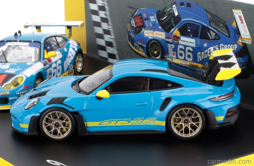 Spark-model Porsche Set 2x 911 996 Gt3 Rs N 66 Racing 2002 + 911 992 Gt3 Rs Coupe 2023 1:43 Různé